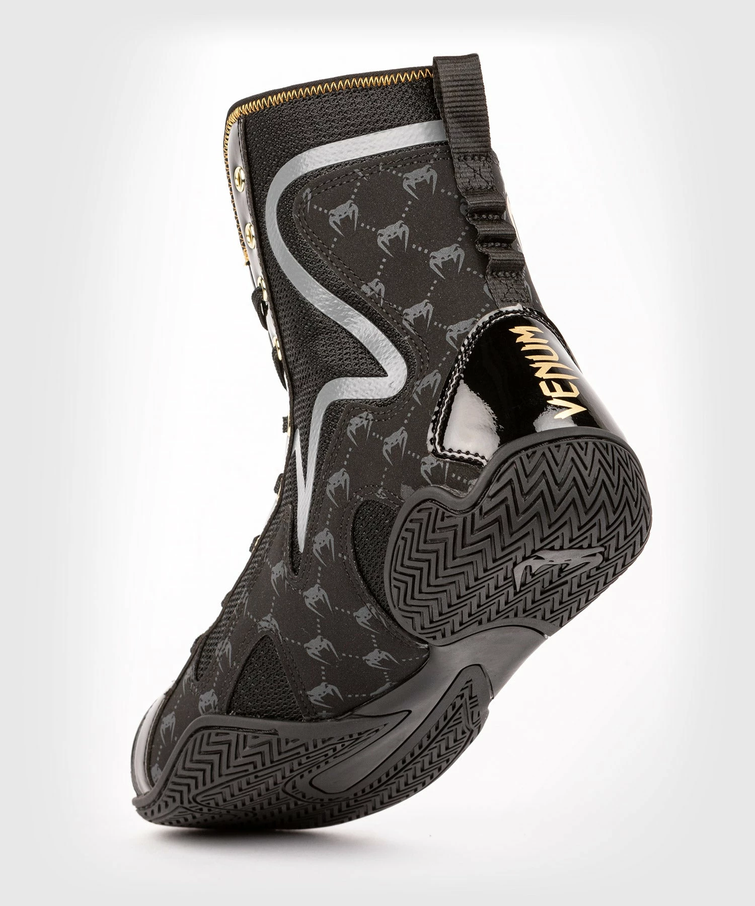 Venum Elite Evo Monogram Boxing Shoes - Black - Image 3