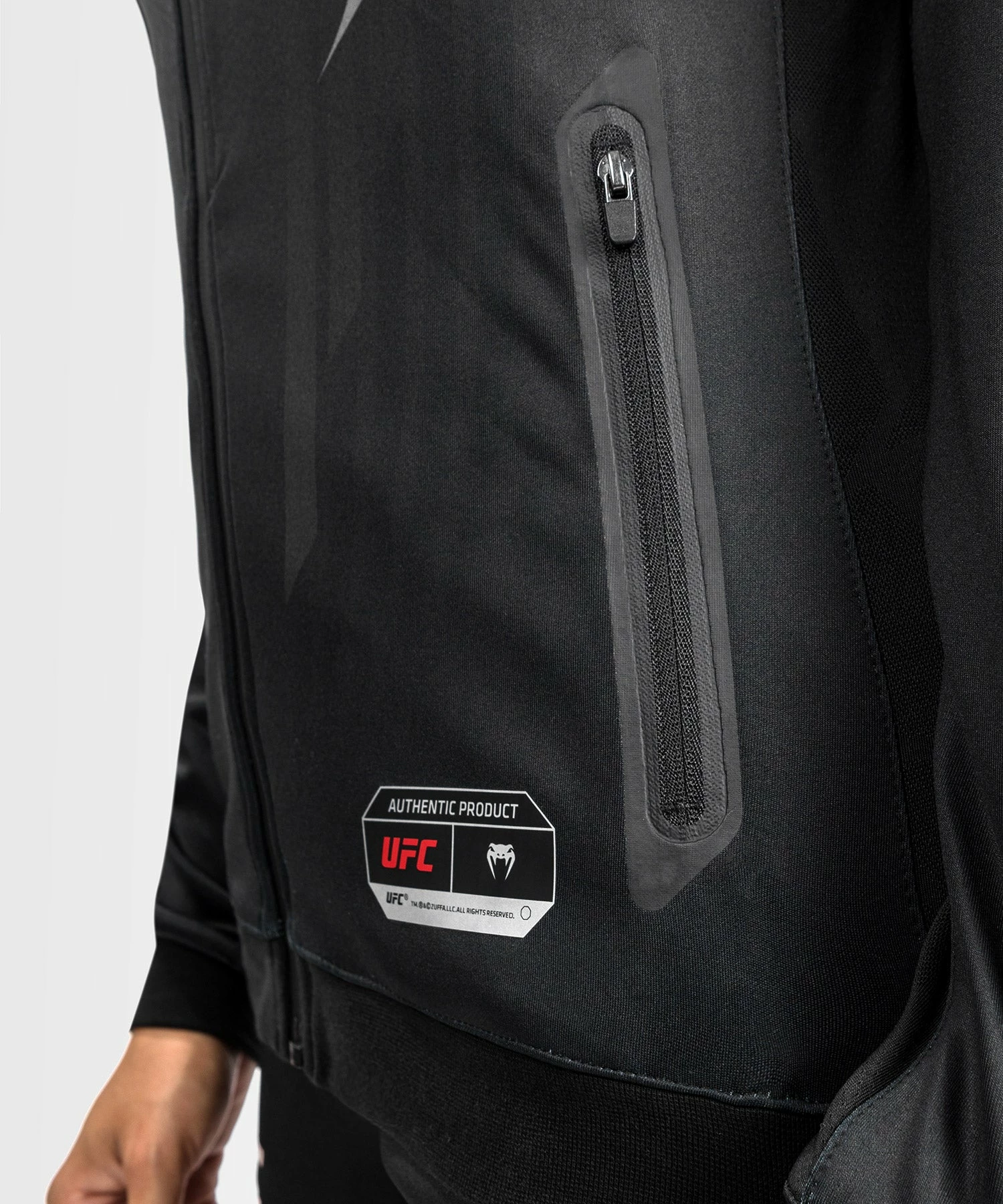 UFC Venum Authentic Fight Night 2.0 Women's Walkout Hoodie - Black 8 UFC Venum Authentic Fight Night 2.0 Women's Walkout Hoodie - Black - Image 6