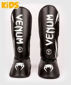 Venum Challenger Kids Shin Guards - Black/White