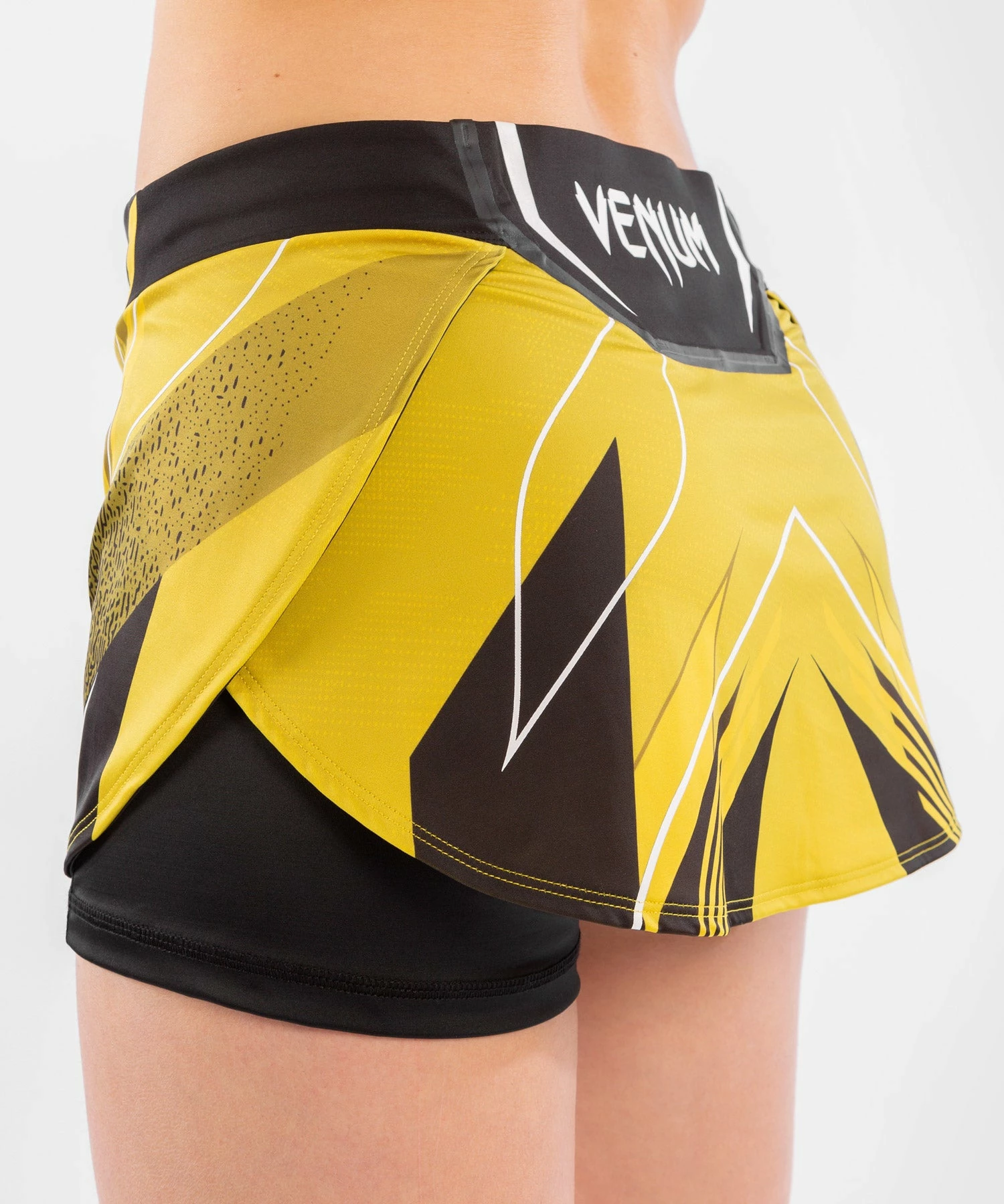 UFC Venum Authentic Fight Night Women's Skort - Yellow 8 UFC Venum Authentic Fight Night Women's Skort - Yellow - Image 6