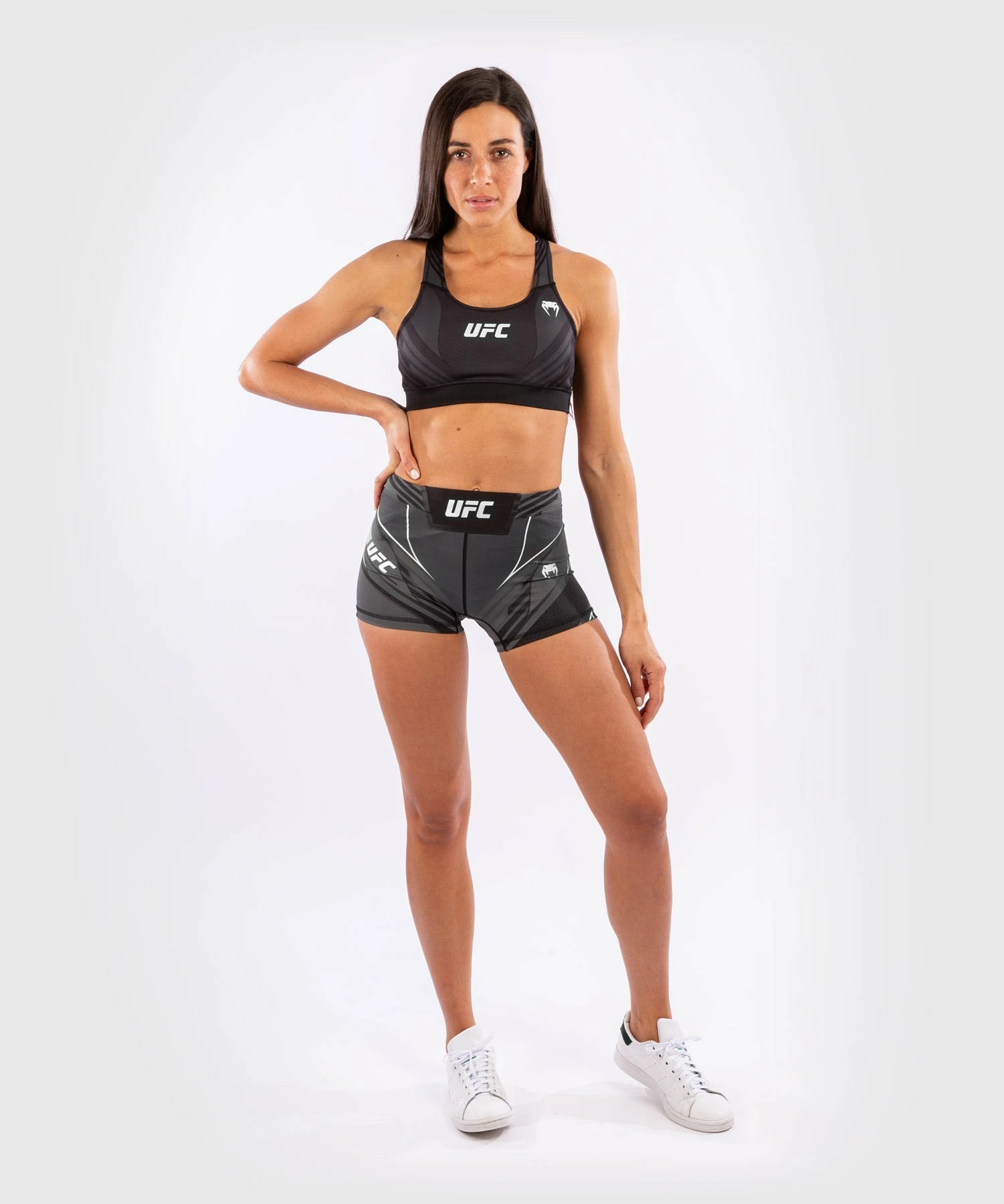 UFC Venum Authentic Fight Night Women's Vale Tudo Shorts - Short Fit - Black 9 UFC Venum Authentic Fight Night Women's Vale Tudo Shorts - Short Fit - Black - Image 7