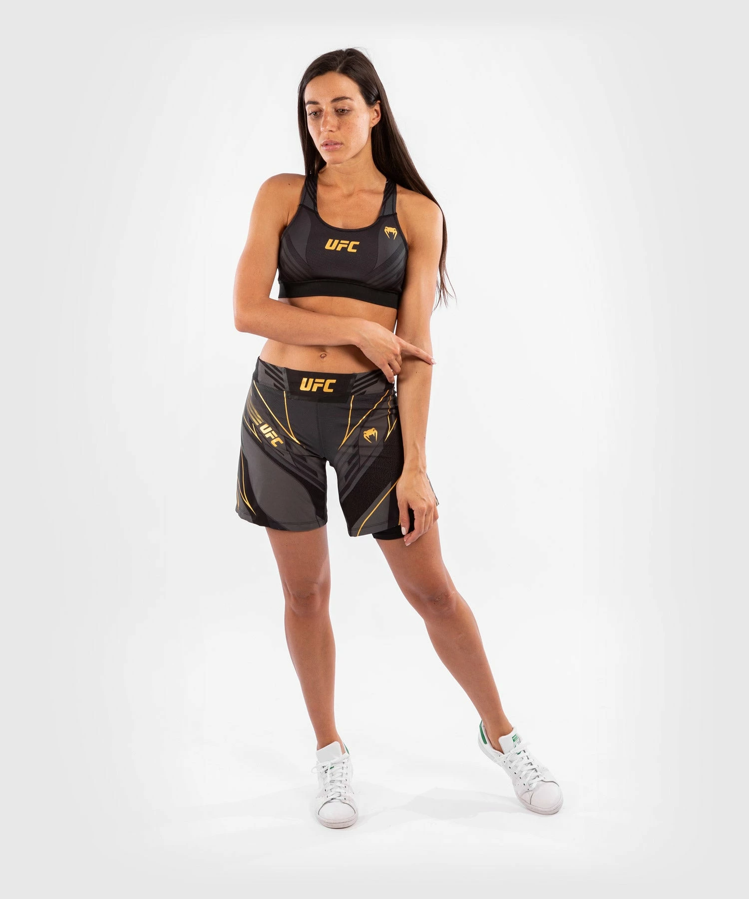 UFC Venum Authentic Fight Night Women's Shorts - Long Fit - Champion 10 UFC Venum Authentic Fight Night Women's Shorts - Long Fit - Champion - Image 8