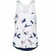 Babolat Girls Compete Tennis Tank Top W/Moisture-Wicking Performance Polyester (White/Estate Blue) -Boxing Sport Store girls tank top back blue white front 1000 1000