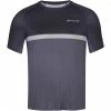 Babolat Men’s Compete Crew Neck Tennis Tee W/ UPF 50+ Performance Polyester(Black/Magnet) 1 Babolat Men’s Compete Crew Neck Tennis Tee W/ UPF 50+ Performance Polyester(Black/Magnet) -Boxing Sport Store mens tennis tee black magnet front 1000 1000
