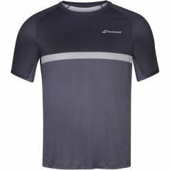 Babolat Men’s Compete Crew Neck Tennis Tee W/ UPF 50+ Performance Polyester(Black/Magnet)