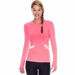 Bloq-UV Long Sleeve Reflective Waist Tennis Top (Watermelon)