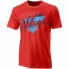 Wilson Men’s Nostalgia Tech Tennis Tee (Infrared/White) -Boxing Sport Store wilson nostalgia tech men s tennis tee infrared wra779403 1000 1000