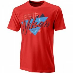 Wilson Men’s Nostalgia Tech Tennis Tee (Infrared/White)