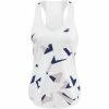 Babolat Women’s Compete Tennis Tank Top W/ Moisture Wicking Polyester (White/Estate Blue) -Boxing Sport Store womens tank top ester blue 1000 1000